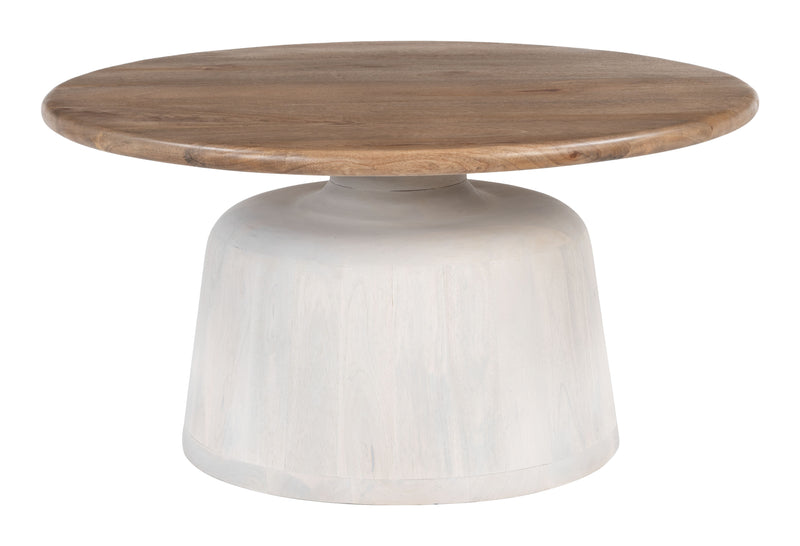 Goblet Coffee Table Brown & White