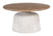 Goblet Coffee Table Brown & White