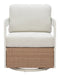 Gelo Swivel Chair White & Brown