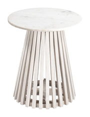 Mazara Side Table White & Whitewashed