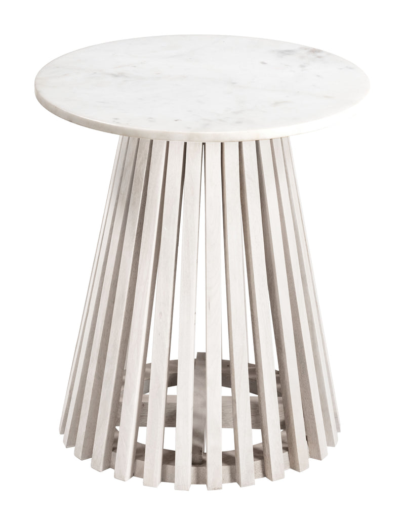 Mazara Side Table White & Whitewashed