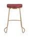 Bree Counter Stool (Set of 2) Burgundy & Gold