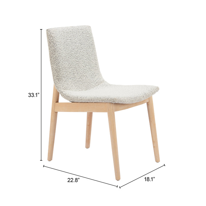 Raha Dining Chair (Set of 2) Gray & Whitewashed