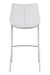 Magnus Barstool (Set of 2) White & Silver