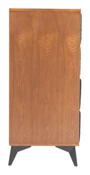 Zarif Chest Black & Walnut