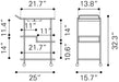 Constanza Bar Cart Black