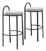 Sisal Barstool (Set of 2) Beige Tweed