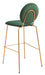 Odessa Barstool (Set of 2) Green & Gold