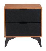 Zarif Nightstand Black & Walnut
