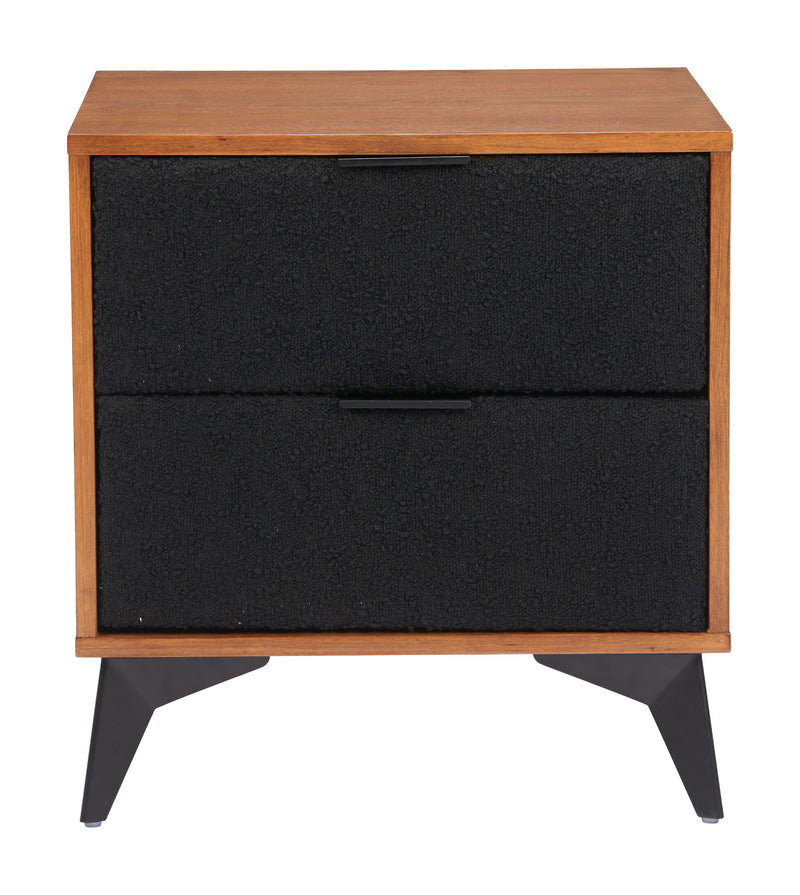 Zarif Nightstand Black & Walnut