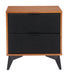 Zarif Nightstand Black & Walnut