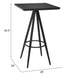 Tinos Bar Table Black