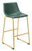 Augusta Barstool (Set of 2) Green & Gold