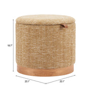 Fije Storage Ottoman Oat Yellow
