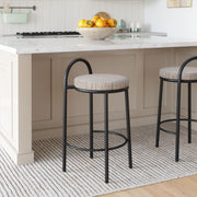 Sisal Counter Stool (Set of 2) Beige Tweed