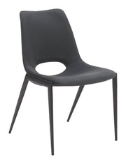 Desi Armless Dining Chair (Set of 2) Black