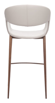 Limay Barstool Beige & Walnut