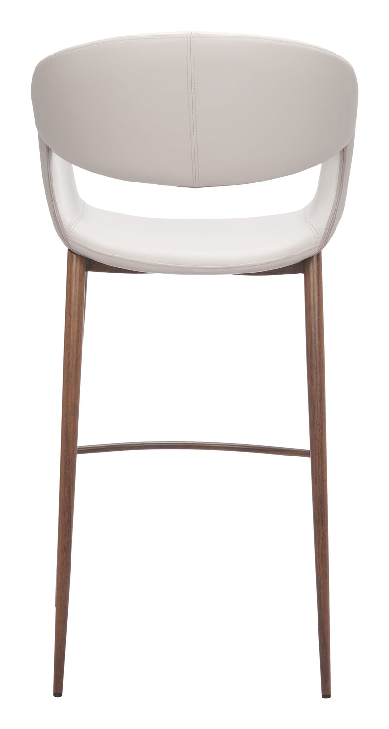 Limay Barstool Beige & Walnut