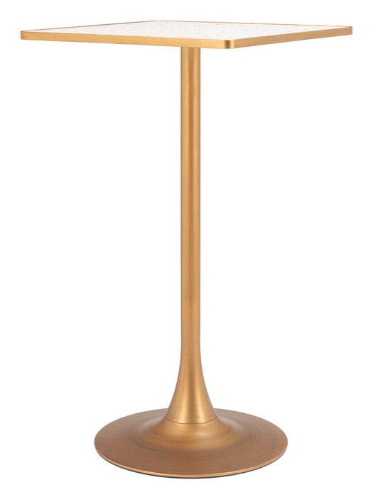 Spot Bar Table Beige & Gold