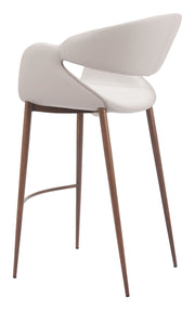 Limay Barstool Beige & Walnut