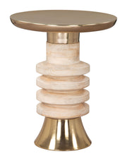 Ringar Side Table Gold & Natural