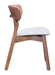 Russell Dining Chair (Set of 2) Walnut & Light Gray