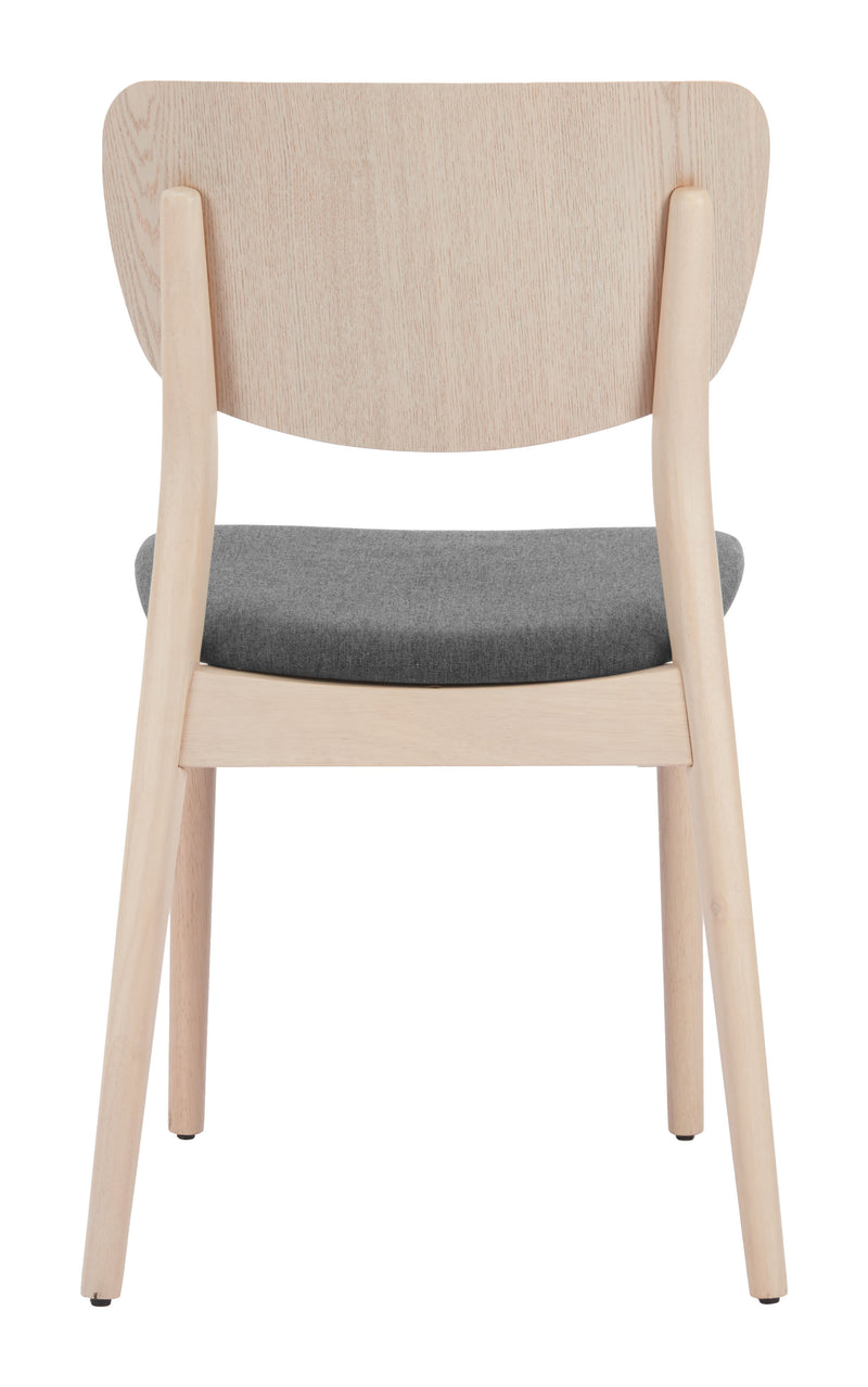 Kellua Dining Chair (Set of 2) Gray & Natural