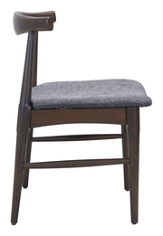 Tuzka Dining Chair (Set of 2) Gray & Espresso