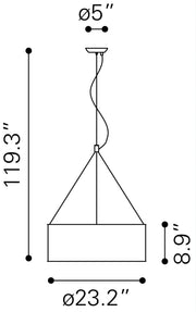 Jena Ceiling Lamp Chrome