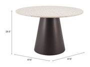 Jorf Dining Table Beige & Bronze