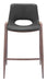 Desi Counter Stool (Set of 2) Black & Walnut