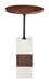 Stuk Side Table Brown & White