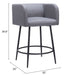 Horbat Counter Stool (Set of 2) Gray