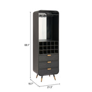 Magara Bar Cabinet Black