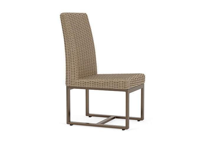 Milan Armless Dining Chair in Brushwood Finish
