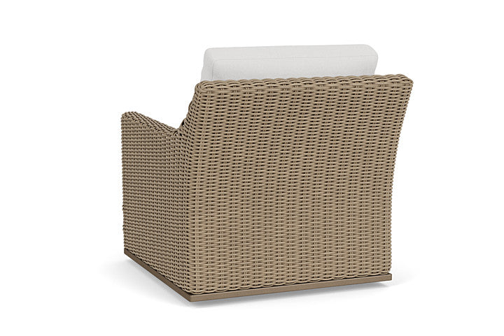 Milan Swivel Glider Lounge Chair in Brushwood Finish