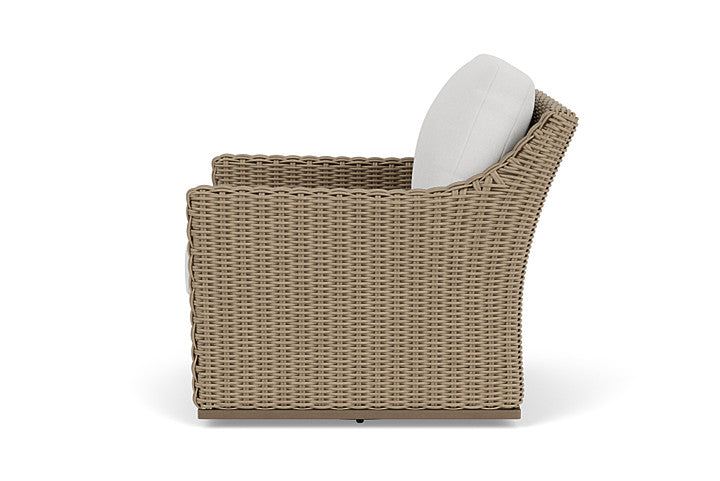 Milan Swivel Glider Lounge Chair in Brushwood Finish