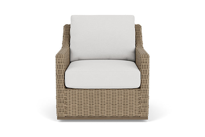 Milan Swivel Glider Lounge Chair in Brushwood Finish