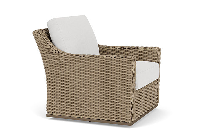 Milan Swivel Glider Lounge Chair in Brushwood Finish