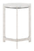 Barmas Side Table White & Silver