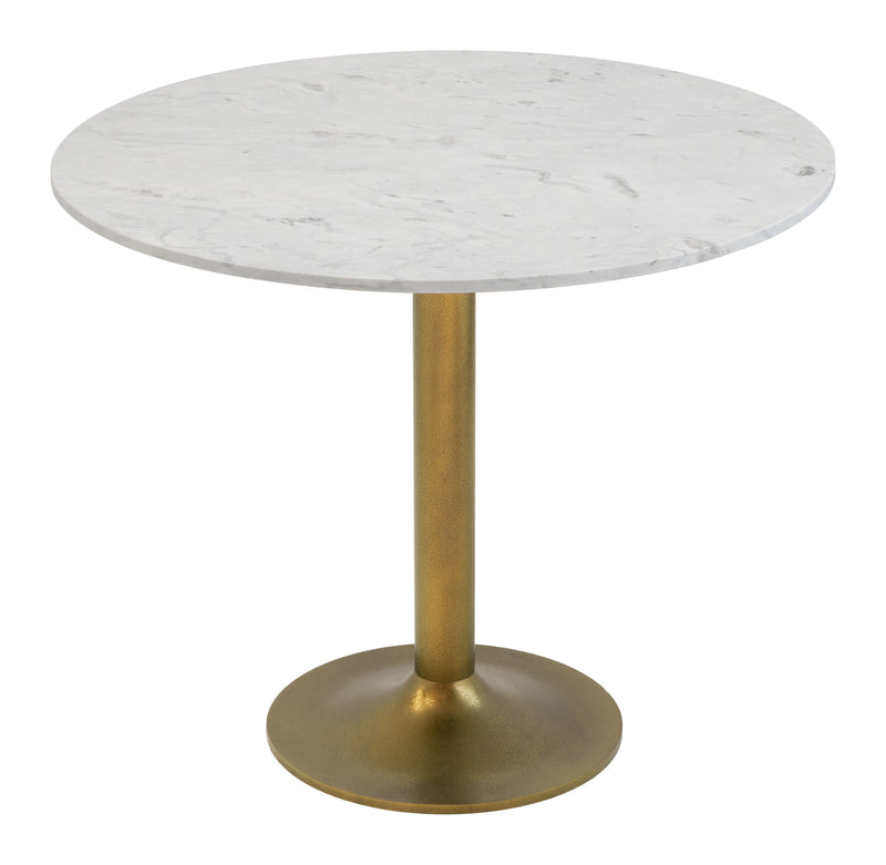 Fullerton Dining Table White & Gold