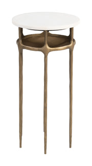 Bild Side Table White & Brass