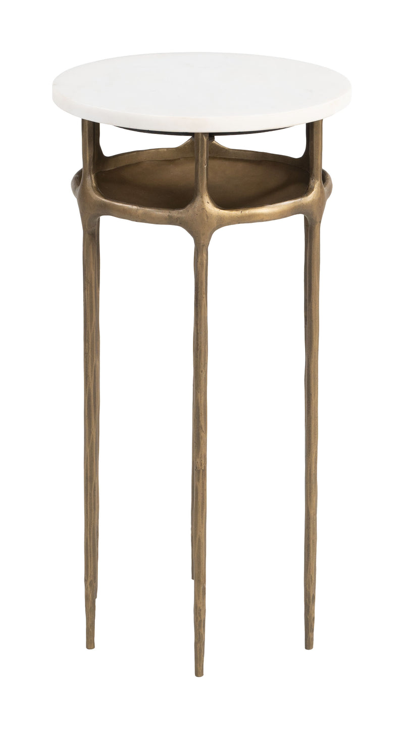 Bild Side Table White & Brass