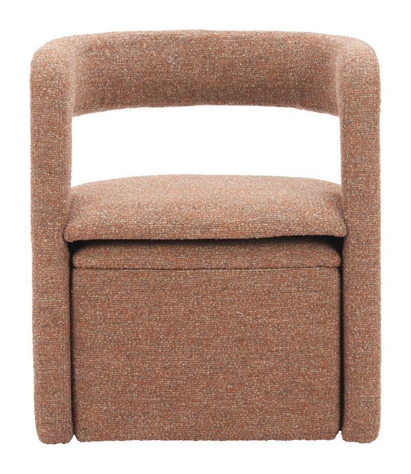Atria Accent Chair & Ottoman Tawny Brown
