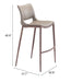Ace Barstool (Set of 2) Brown & Walnut