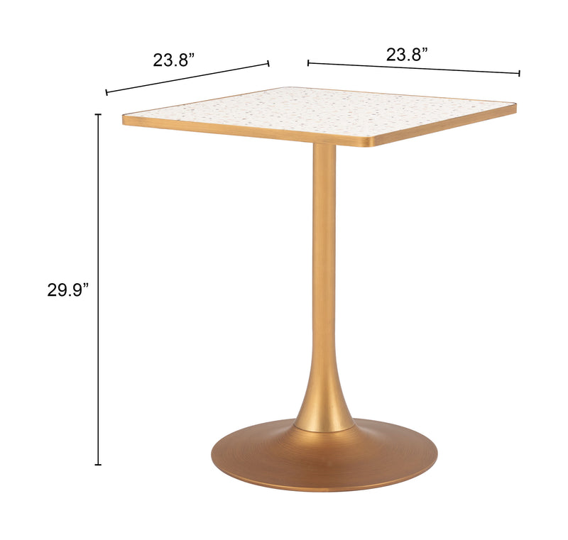 Spot Bistro Table Beige & Gold