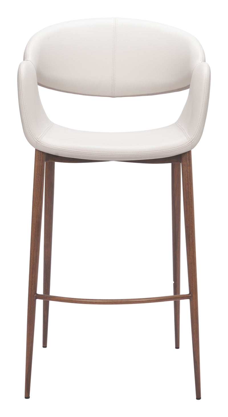 Limay Barstool Beige & Walnut