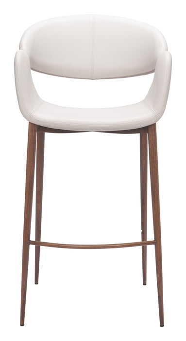 Limay Barstool Beige & Walnut