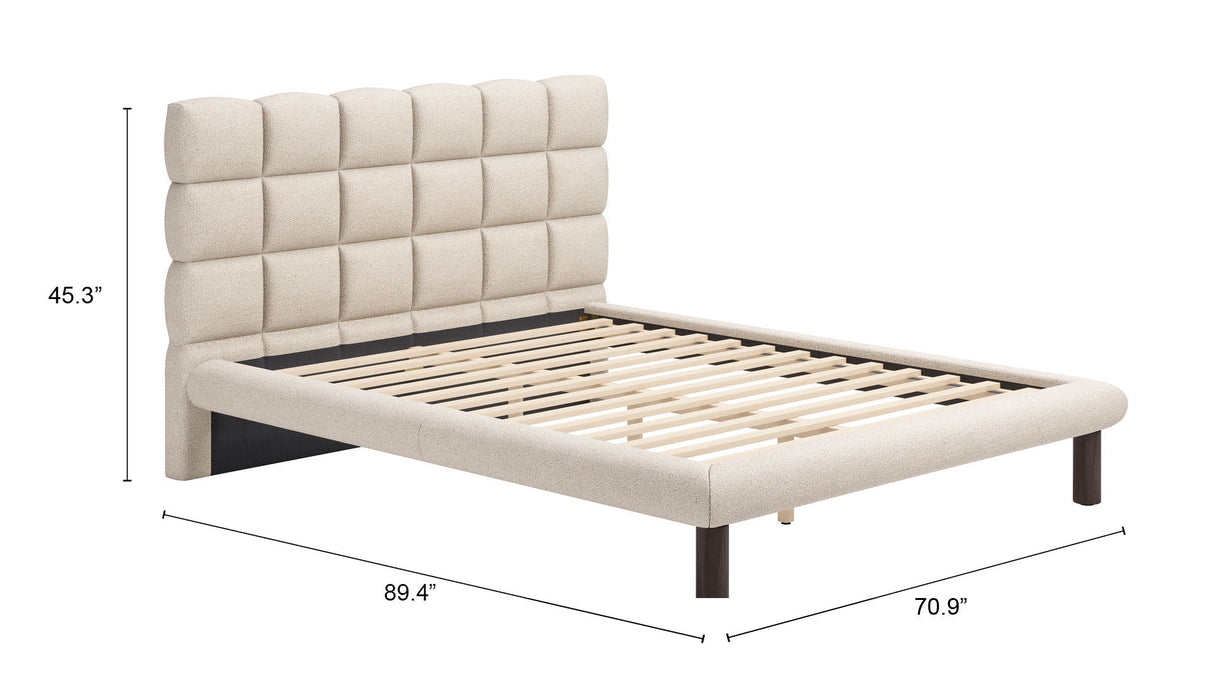 Placid Queen Bed Beige