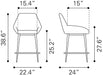 Vila Counter Stool (Set of 2) Black